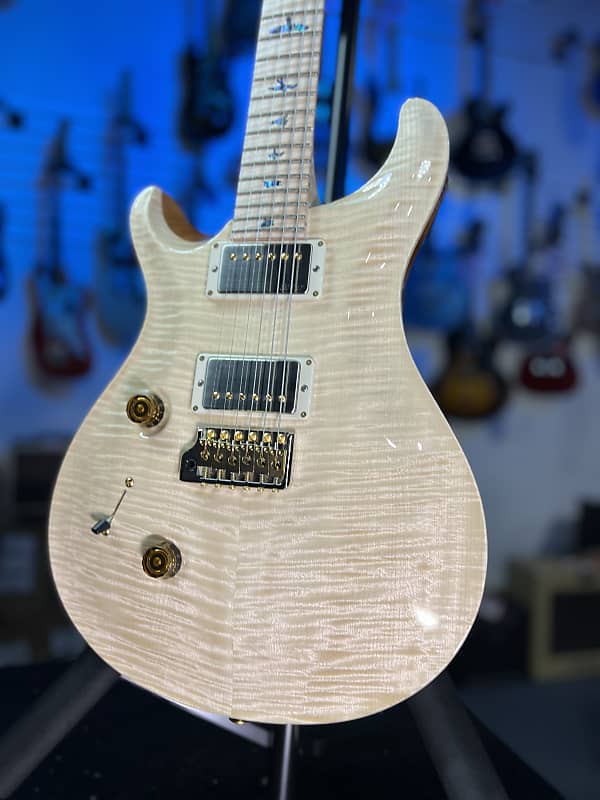 PRS Wood Library Custom 24 Left Handed 2024 - Natural, Signature Dealer, 659, Free Plek!