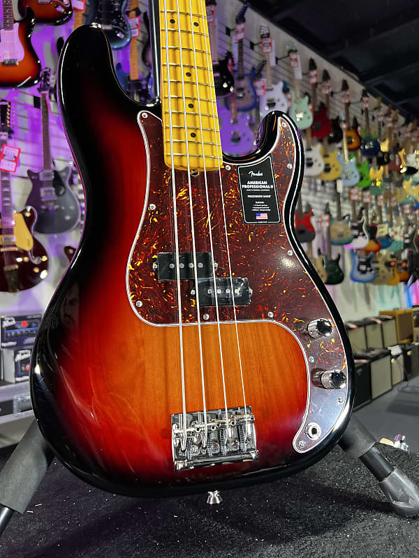 Fender American Professional II Precision Bass - 3 Color Sunburst with Maple Fingerboard Auth Deal Free Ship #933 GET PLEK’D!