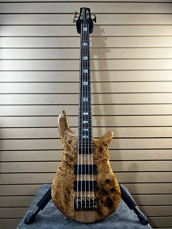 Euro 5 LX Bass Guitar - Poplar Burl Natural Gloss #268