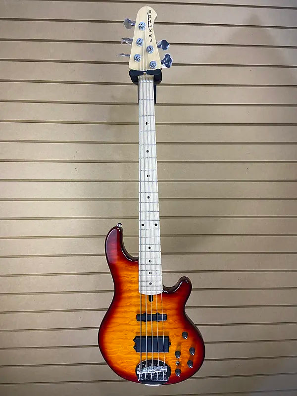 Skyline 55-02 Deluxe Bass Guitar - Honey Burst with Maple Fingerboard #937