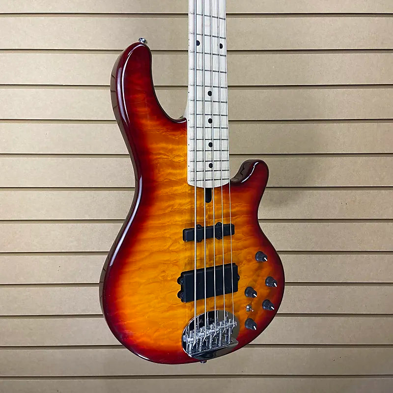 Skyline 55-02 Deluxe Bass Guitar - Honey Burst with Maple Fingerboard #937