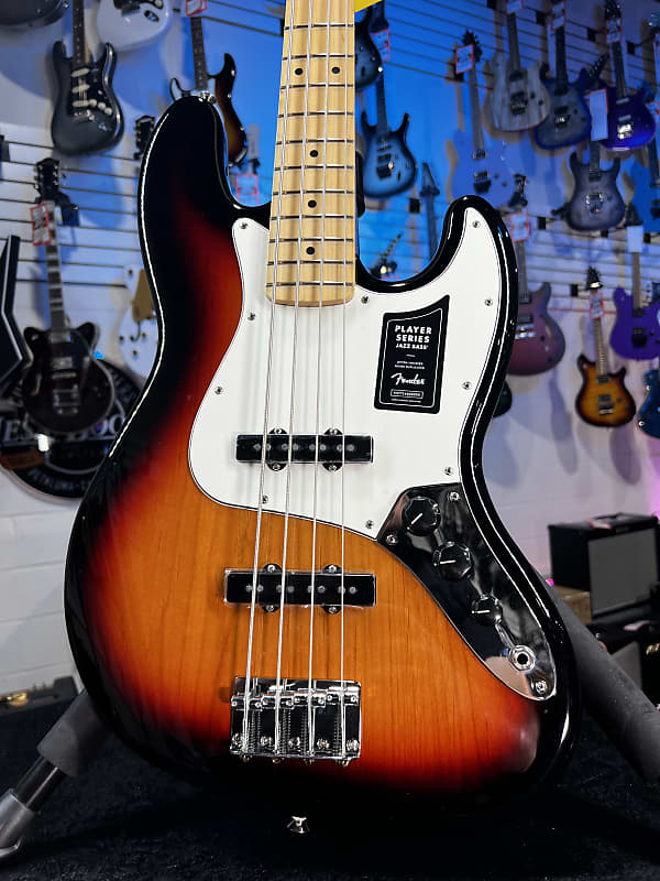 Fender Player Jazz Bass - 3-Tone Sunburst with Maple Fingerboard Authorized Deal! 526 GET PLEK’D!