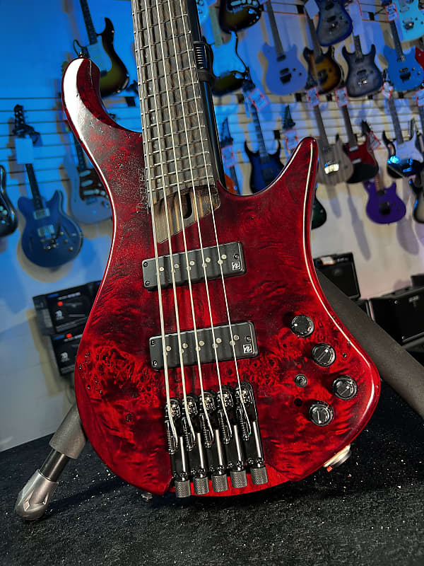 Ibanez EHB Ergonomic Headless 5-string Bass Guitar - Stained Wine Red Low Gloss GET PLEK'D! 691