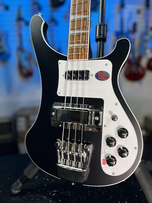 NEW 2024 Rickenbacker 4003MBL Matte Black 4-String Bass 4003 | OHSCase 773 Auth Dealer