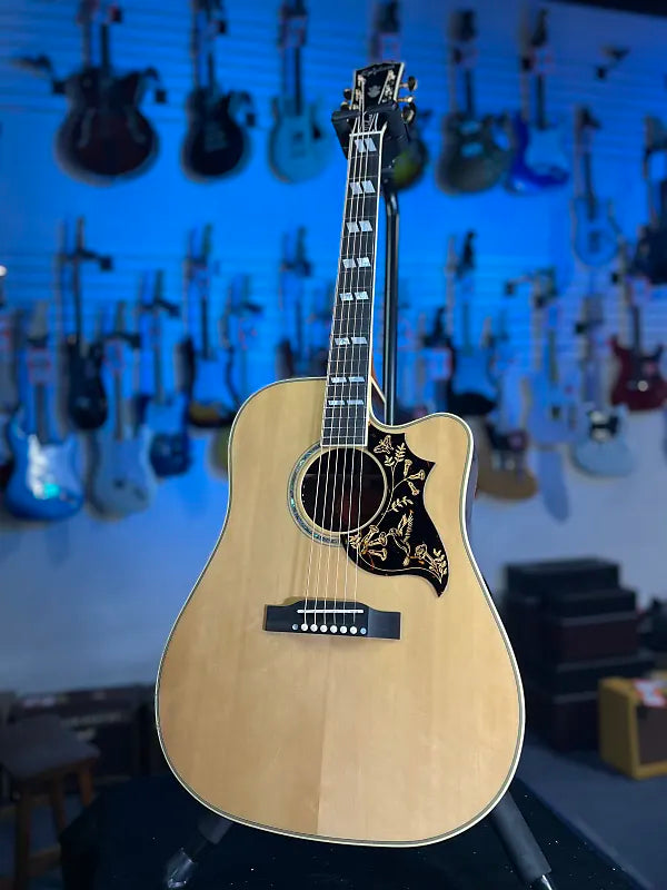 Epiphone Hummingbird Deluxe EC Acoustic-electric Guitar - Natural, w Soft Case, Get Plek'd Free! 162