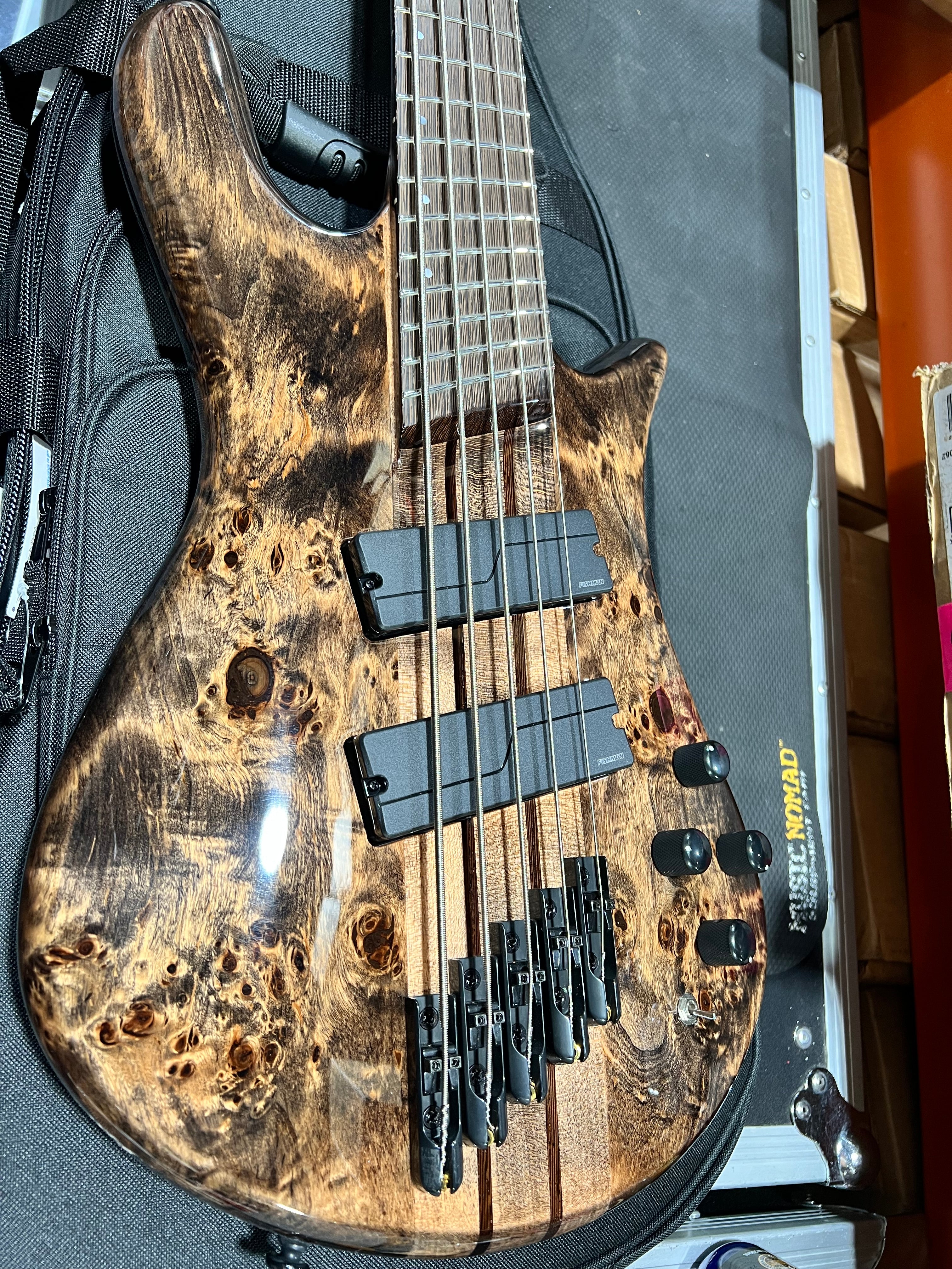 Spector NS Dimension 5 Bass Guitar - Super Faded Black Gloss, Get Plekd, 862