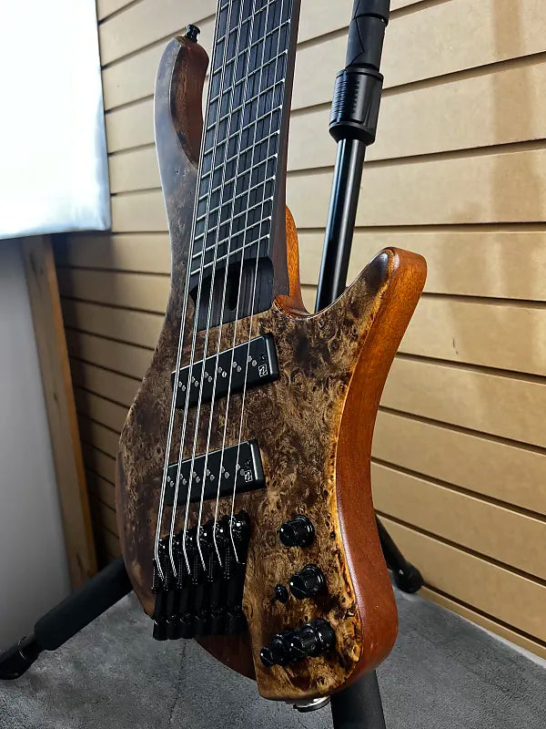 EHB Ergonomic Headless 6-string Multi-scale Bass Guitar - Antique Brown Stained Low Gloss #315