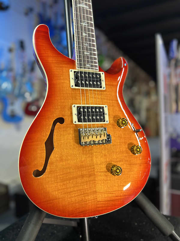 PRS SE Custom 24 Semi-Hollow Piezo Electric Guitar - Vintage Sunburst, Signature Dealer, Free SHip, Get Plekd! 900