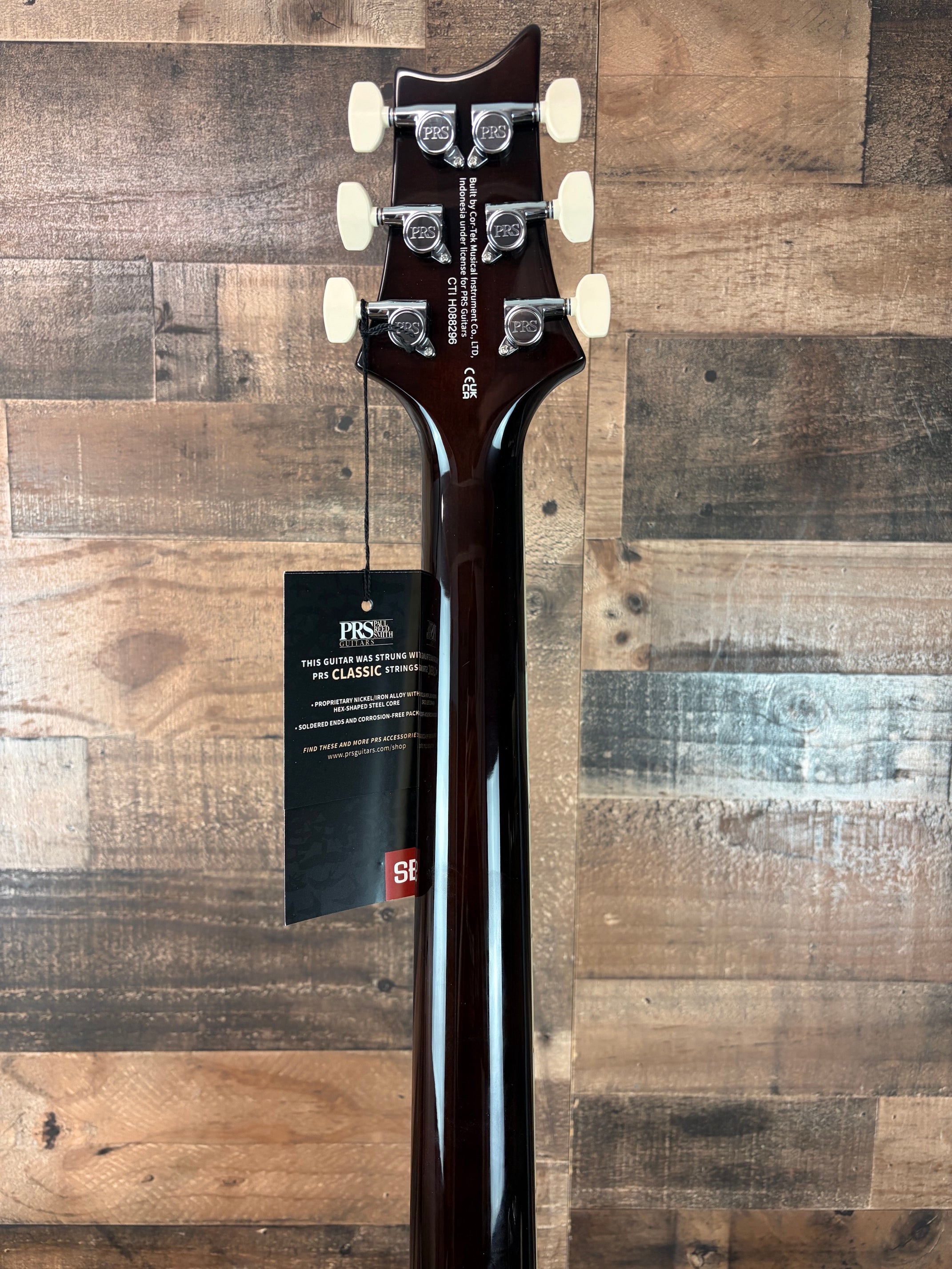 PRS SE Flat Back Hollowbody I Piezo Orange Tiger Smokeburst