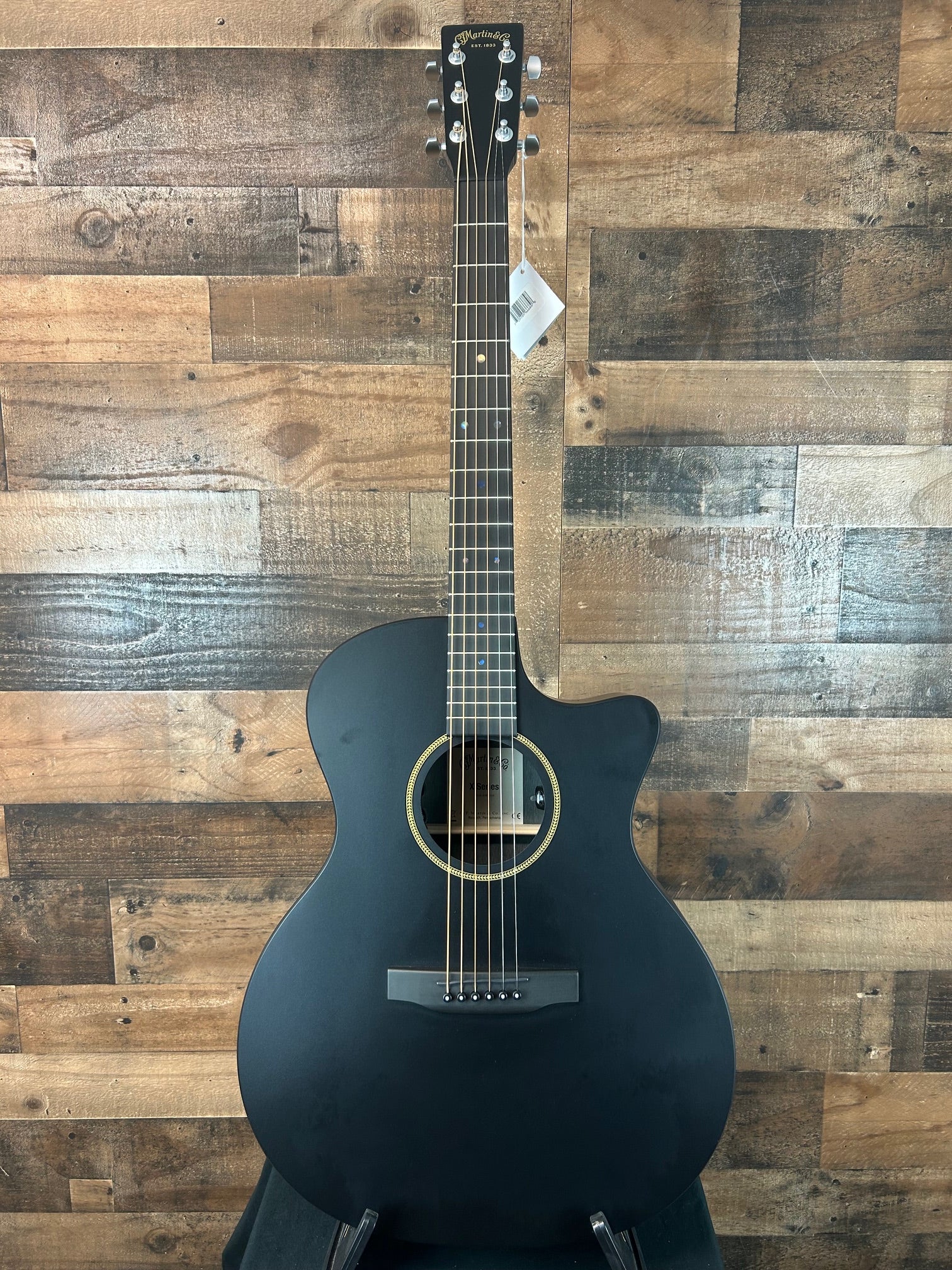 Martin GPC-X1E Grand Performance Acoustic-Electric Guitar, Black,  #256