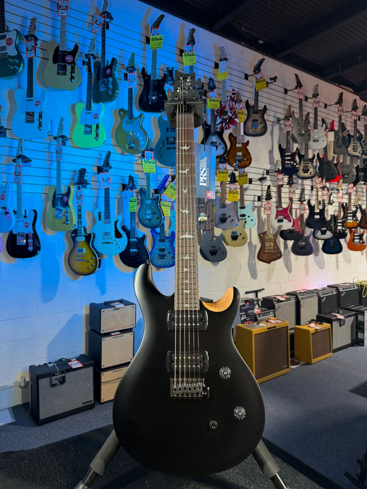 PRS SE CE 24 Satin - Flat Black Top, C&M Exclusive - Black