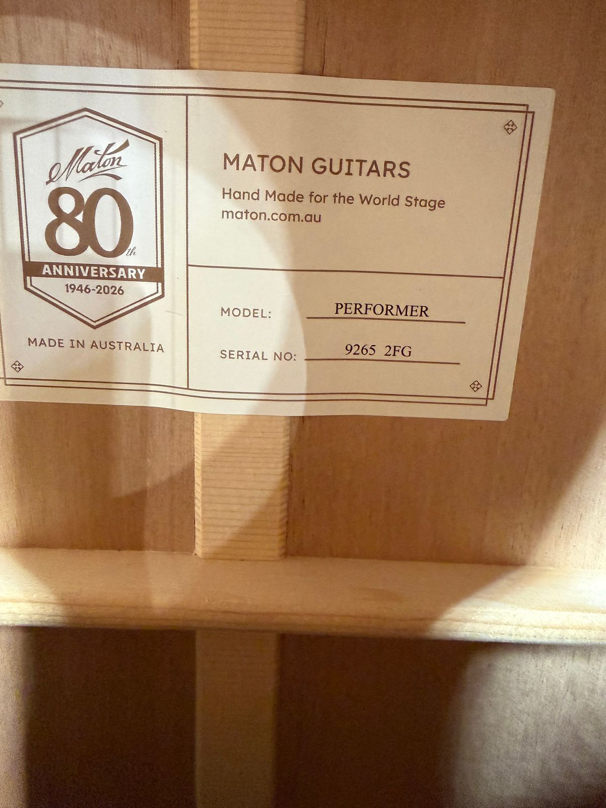 Maton Performer Natural