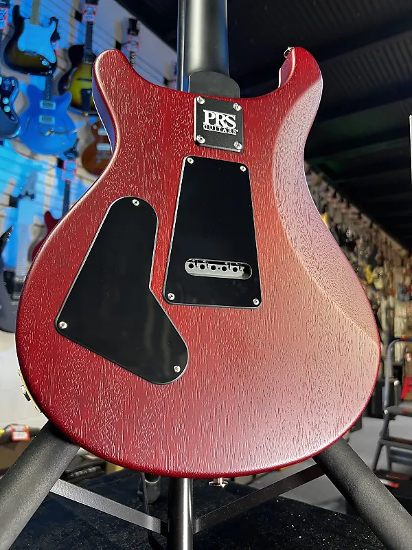 PRS CE 24 Semi-Hollow Electric Guitar - Satin Fire Red Burst w/ Red Back, Ebony, 57/08 309 GET PLEK'D! 143