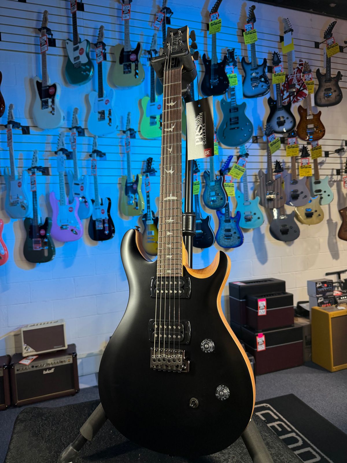 PRS SE CE 24 Satin - Flat Black Top, C&M Exclusive - Black