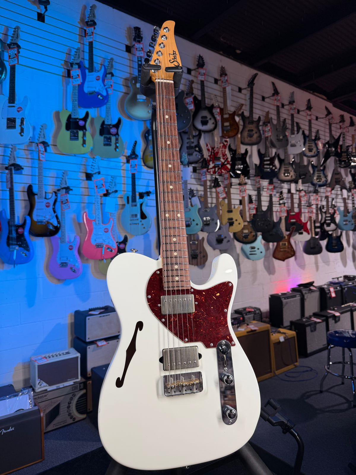 Used Suhr Alt T w Rosewood - Fretboard, Olympic White, w Suhr Bag