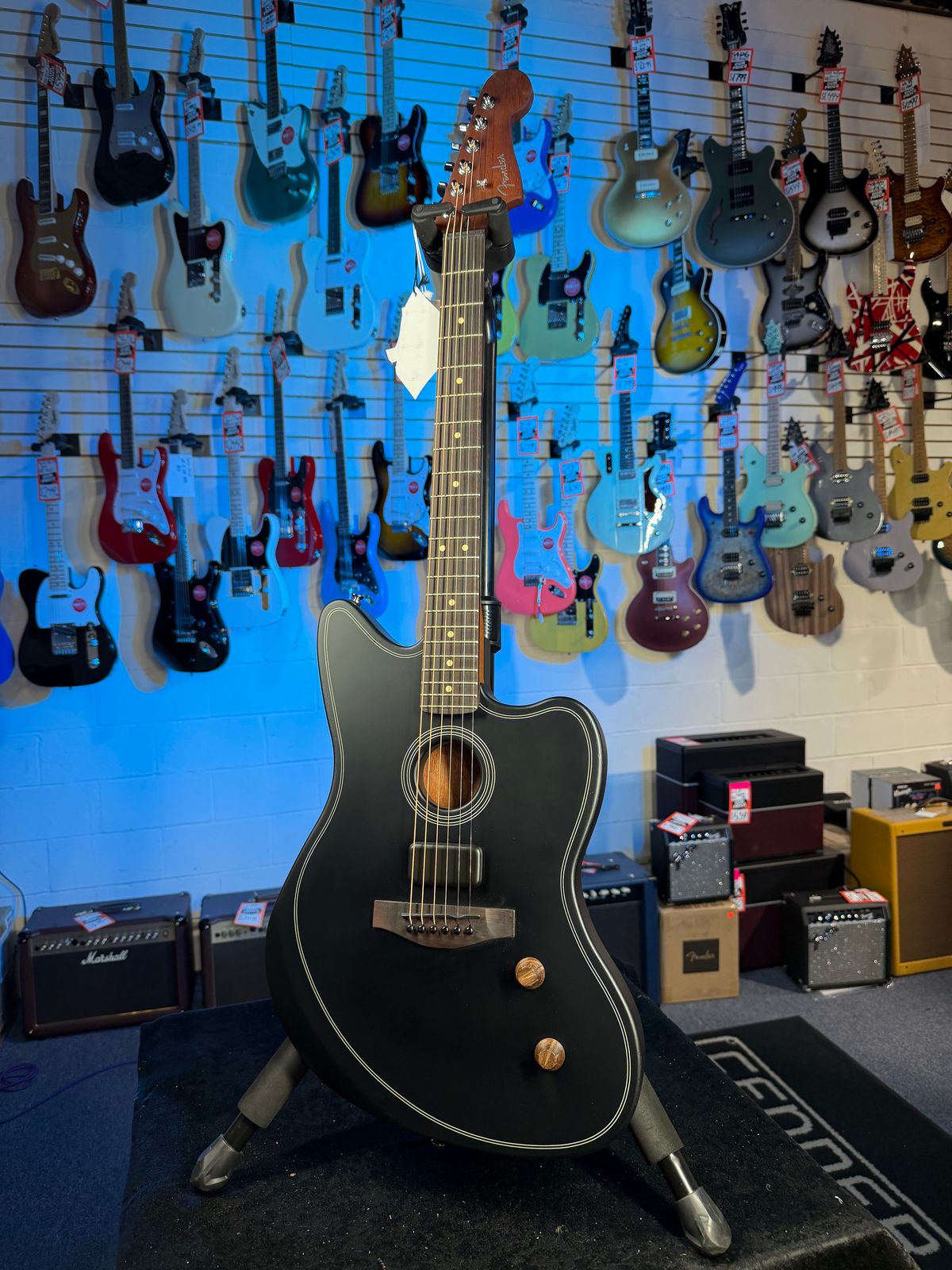 Fender Acoustasonic Standard Jazzmaster Acoustic-electric Guitar - Black, Free Plek 468