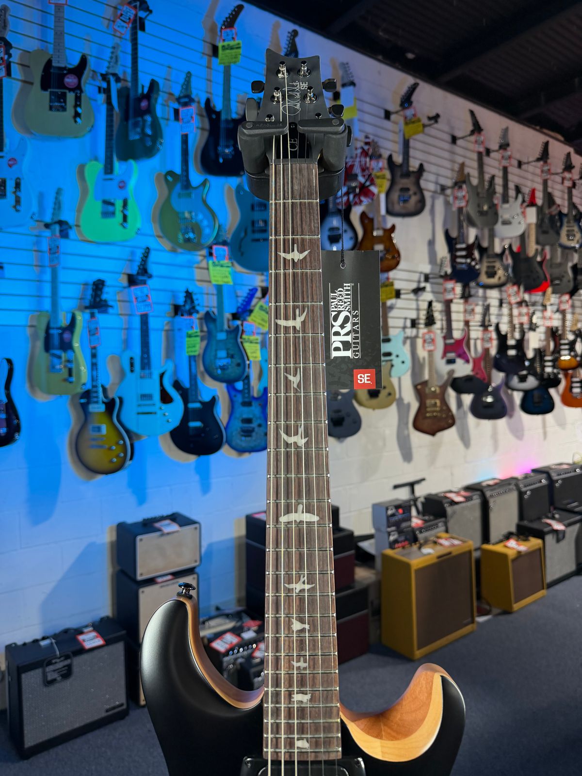 PRS SE CE 24 Satin - Flat Black Top, C&M Exclusive - Black