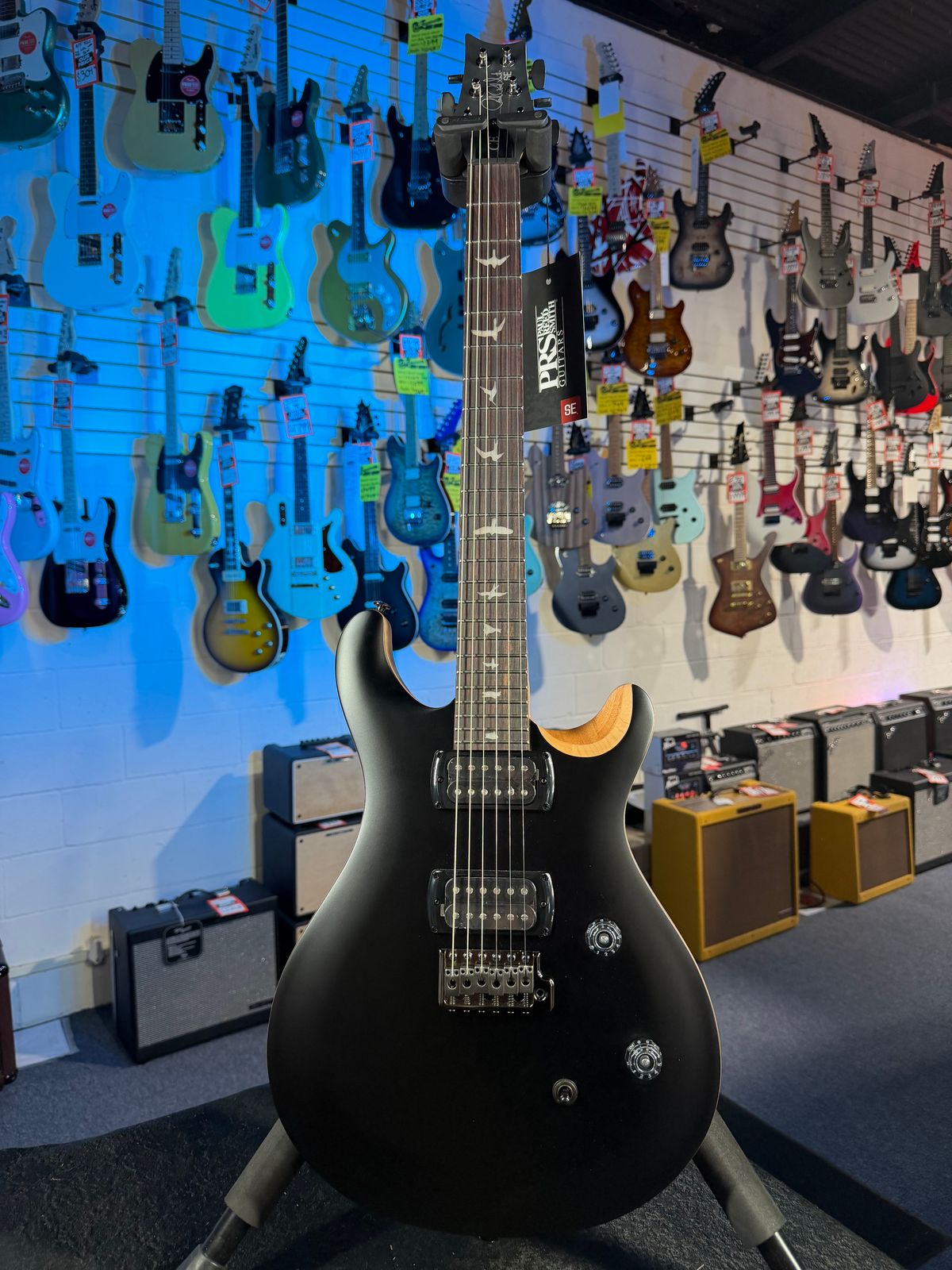 PRS SE CE 24 Satin - Flat Black Top, C&M Exclusive - Black