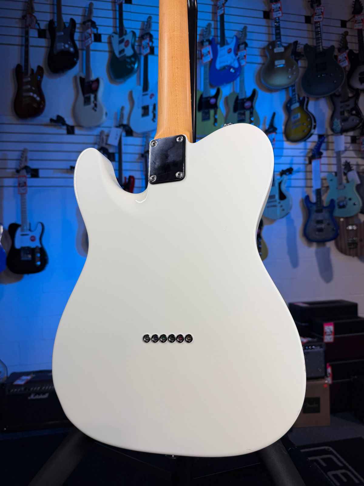 Used Suhr Alt T w Rosewood - Fretboard, Olympic White, w Suhr Bag
