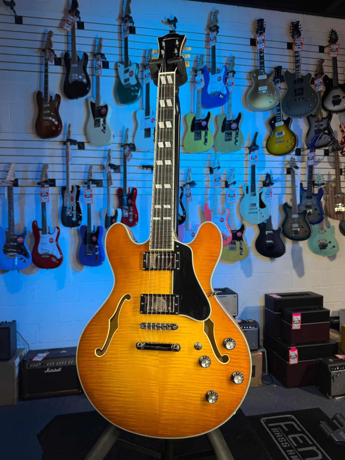 Eastman T486-GB Thinline Semi-Hollowbody Goldburst