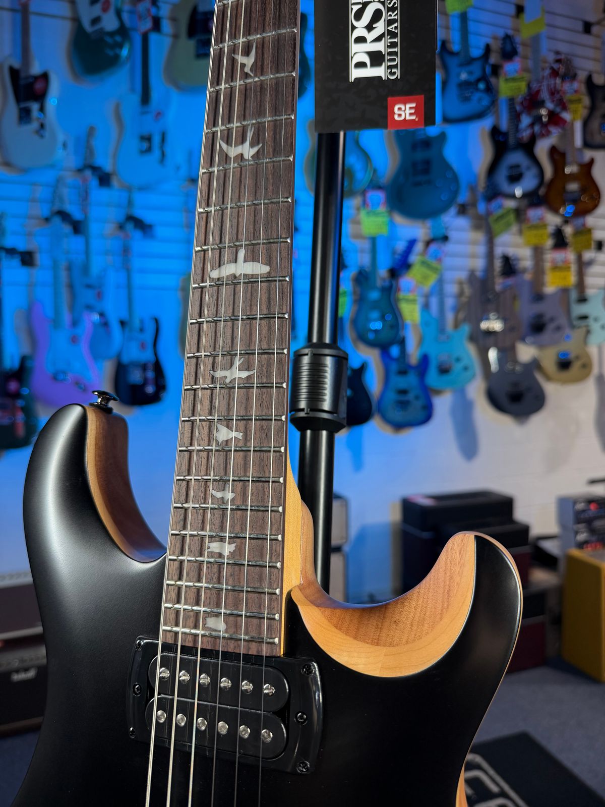PRS SE CE 24 Satin - Flat Black Top, C&M Exclusive - Black