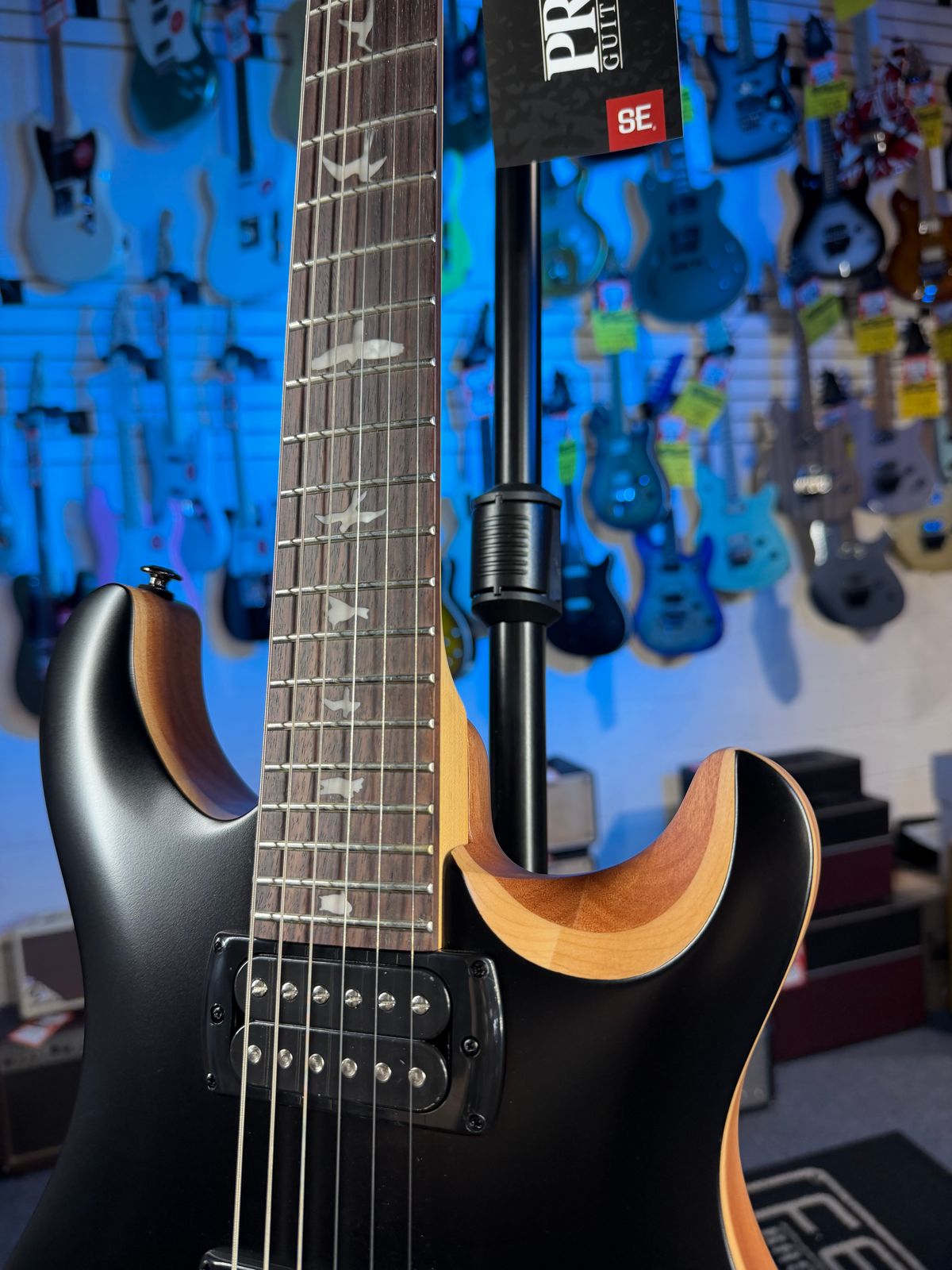 PRS SE CE 24 Satin - Flat Black Top, C&M Exclusive - Black