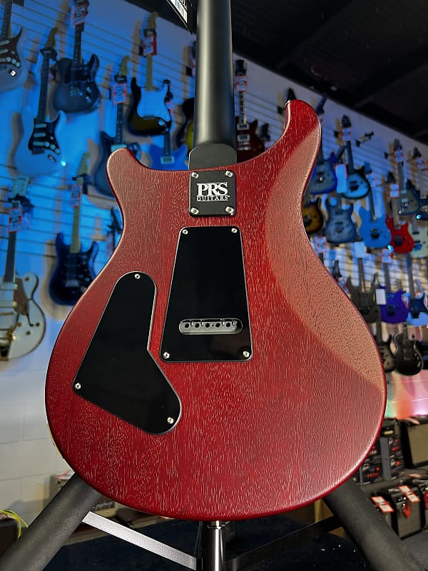 PRS CE 24 Semi-Hollow Electric Guitar - Satin Fire Red Burst w/ Red Back, Ebony, 57/08 309 GET PLEK'D! 143