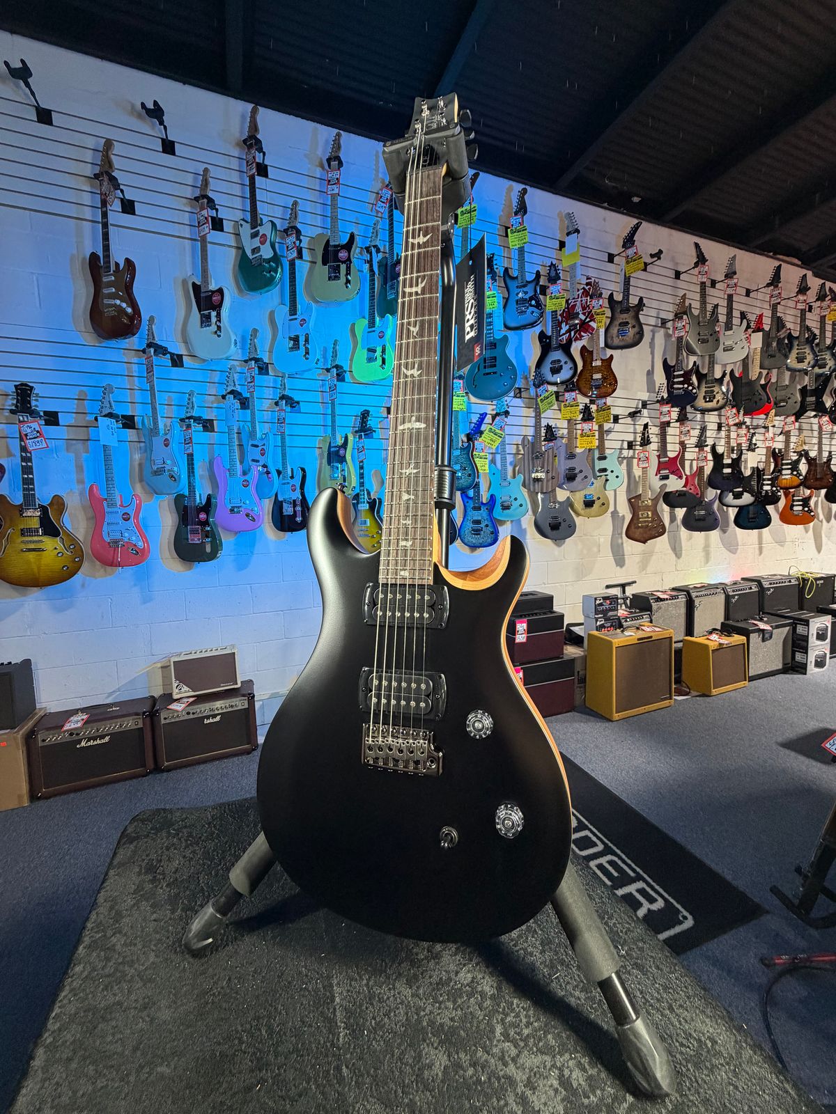 PRS SE CE 24 Satin - Flat Black Top, C&M Exclusive - Black