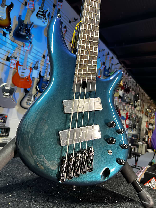 Ibanez Bass Workshop SRMS725 5-string Multi scale Electric Bass Guitar - Blue Chameleon GET PLEK'D! 151