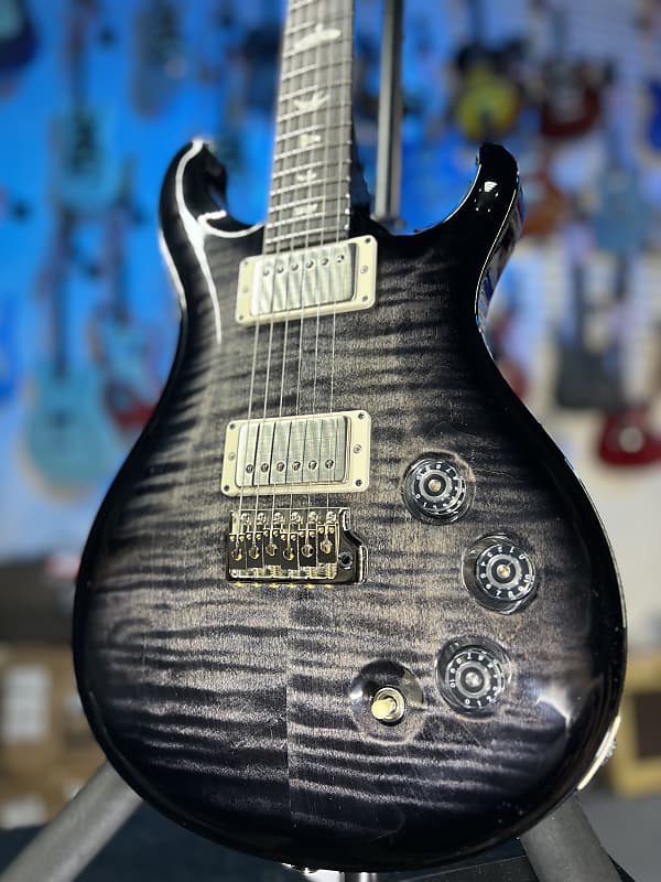 PRS DGT with Birds, Custom Color - Charcoal Smokeburst, Black Black, PRS Case, Signature Dealer 991