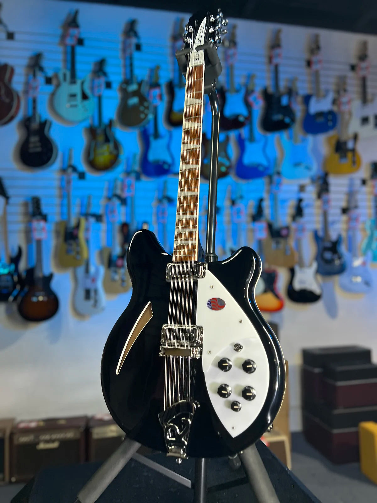 New 2025 Rickenbacker 360/12 12-String 360 Electric, Jetglo / OHSCase 734