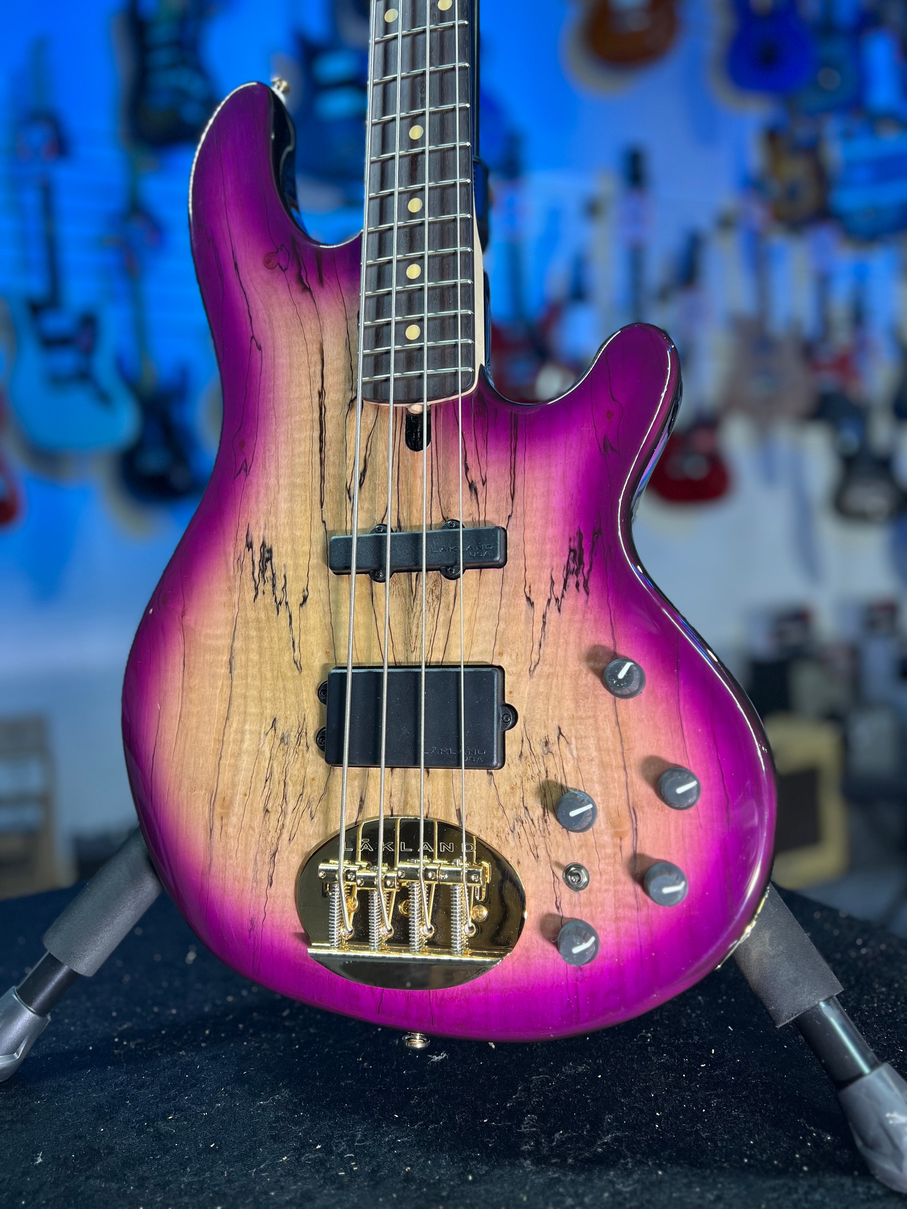 Lakland Skyline 44-02 Deluxe Bass - Spalt Violet Burst -8lbs 1oz- Free Shipping 589