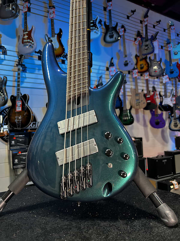 Ibanez Bass Workshop SRMS725 5-string Multi scale Electric Bass Guitar - Blue Chameleon GET PLEK'D! 151