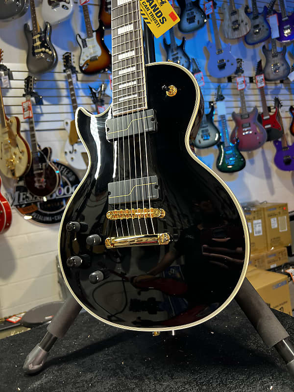 Epiphone 7-string Matt Heafy Les Paul Custom Origins Left-handed Electric Guitar - Ebony Auth Dealer! 597 GET PLEK'D!