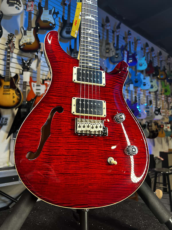 PRS CE 24 Semi-Hollow Electric Guitar - Fire Red Burst Auth Deal Free Ship! 448 GET PLEK’D!