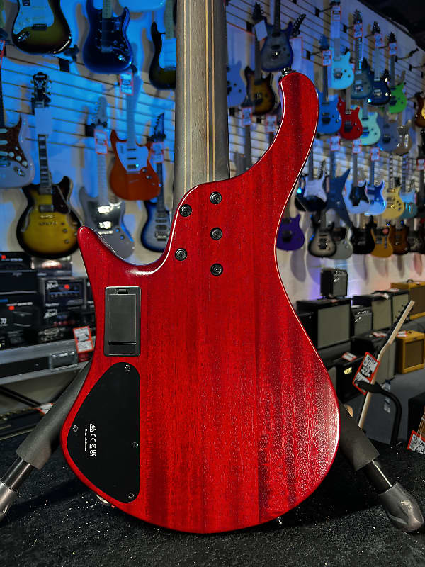 Ibanez EHB Ergonomic Headless 5-string Bass Guitar - Stained Wine Red Low Gloss  GET PLEK'D! 598