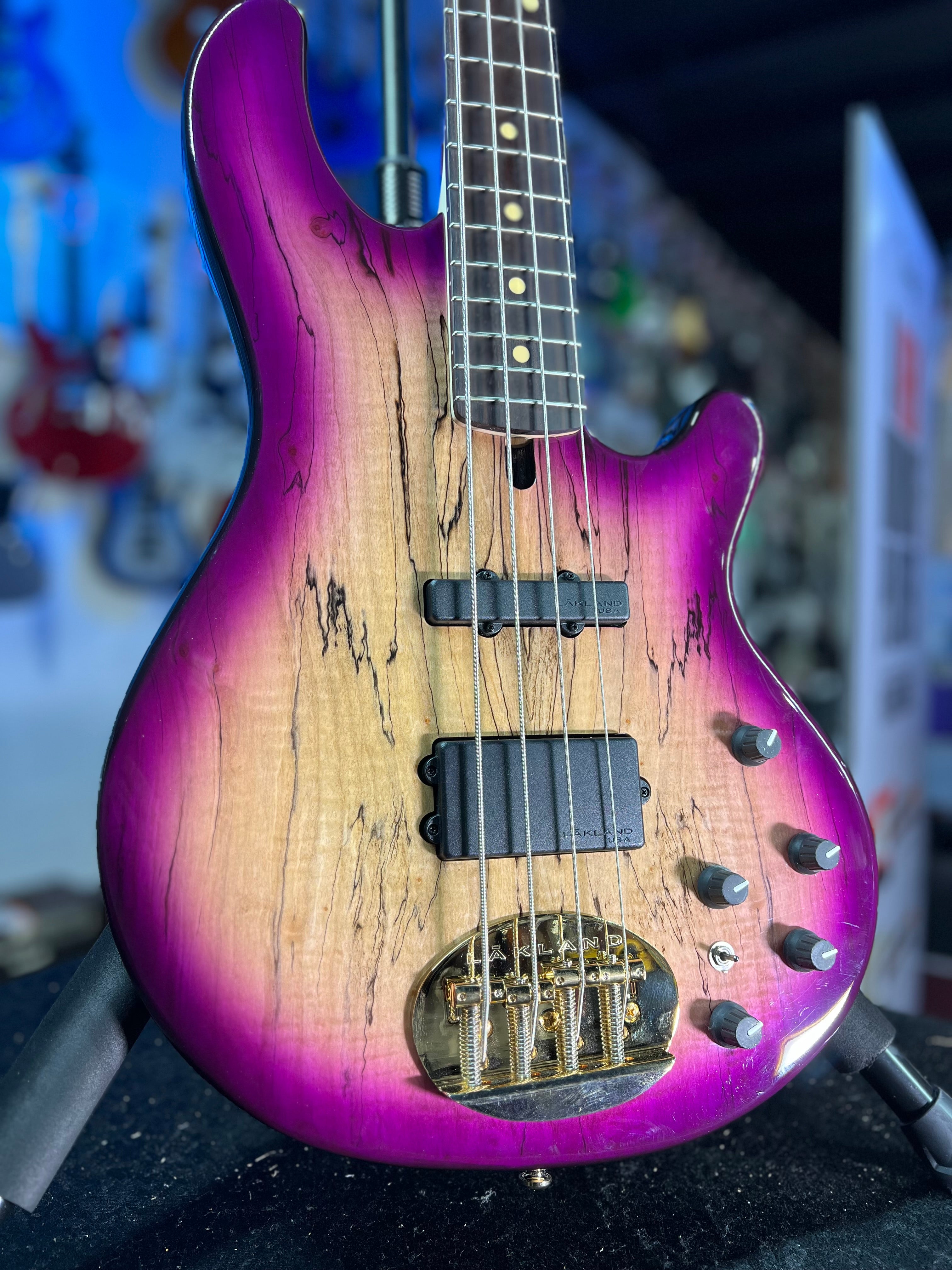 Lakland Skyline 44-02 Deluxe Bass - Spalt Violet Burst -8lbs 1oz- Free Shipping 589