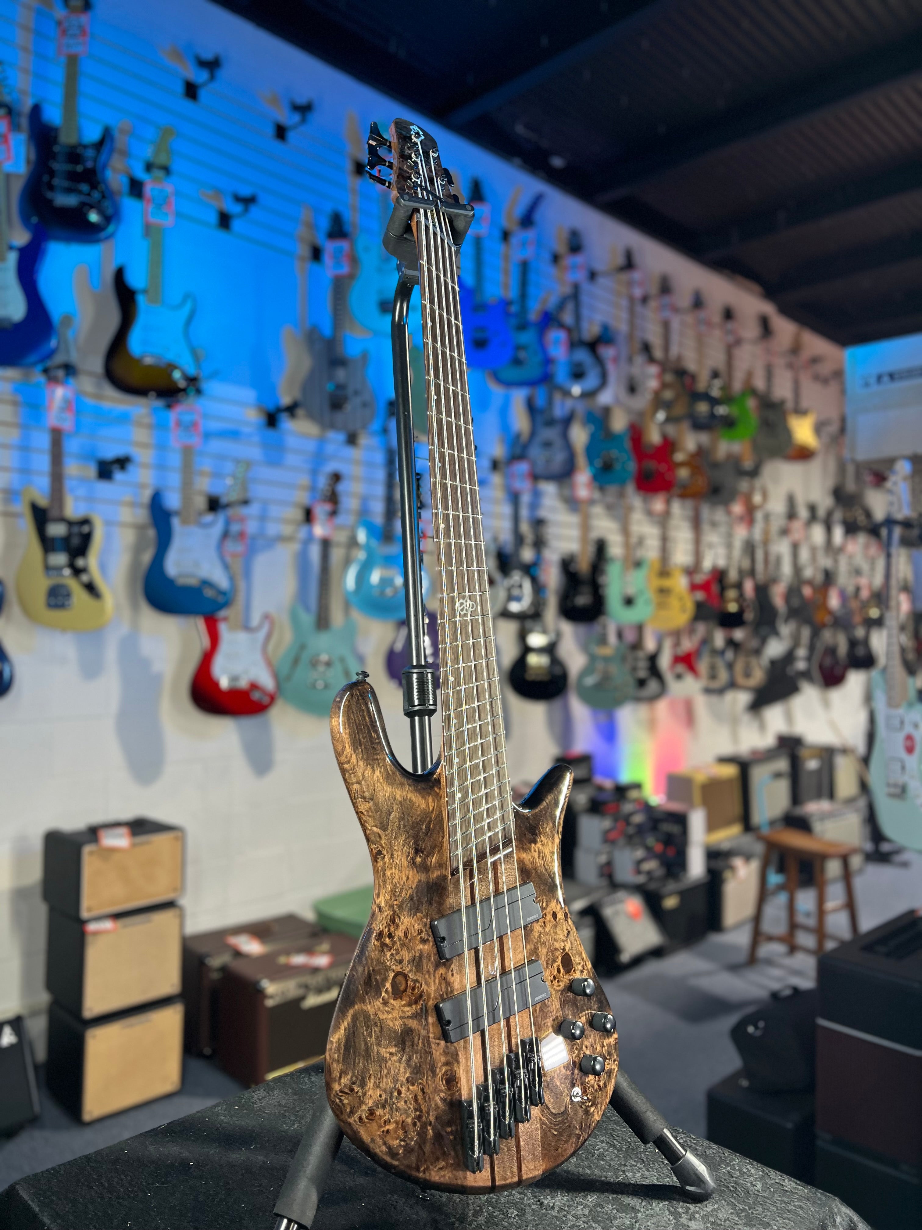 Spector NS Dimension 5 Bass Guitar - Super Faded Black Gloss, Get Plekd, 862