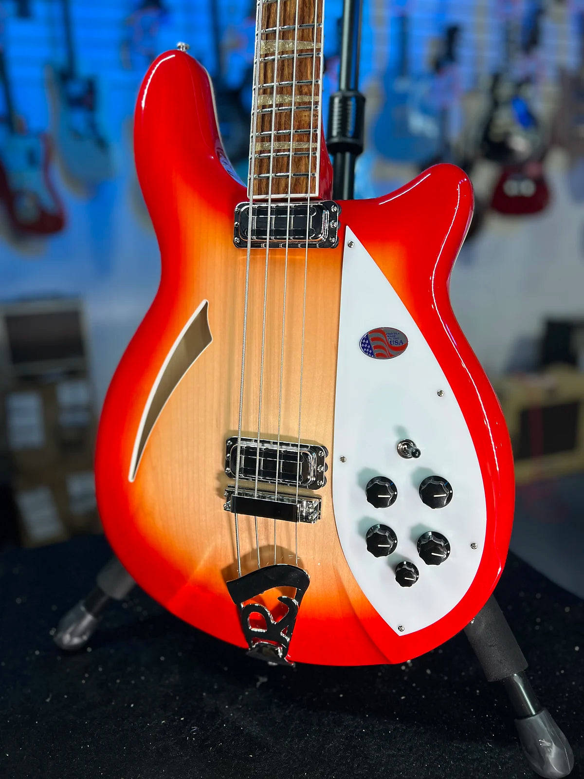 Rickenbacker 4005V 2024 - Fireglo w RIC Vintage Style Case, Auth Dealer, Free Ship 675