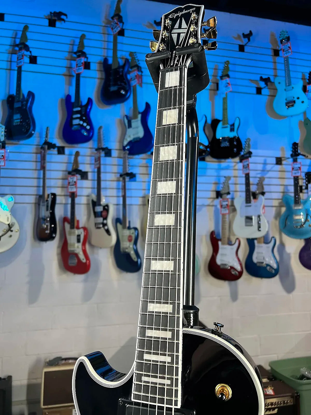 Epiphone Matt Heafy Les Paul Custom Origins - Left-handed Electric Guitar - Ebony, GET PLEK’D Free! 733