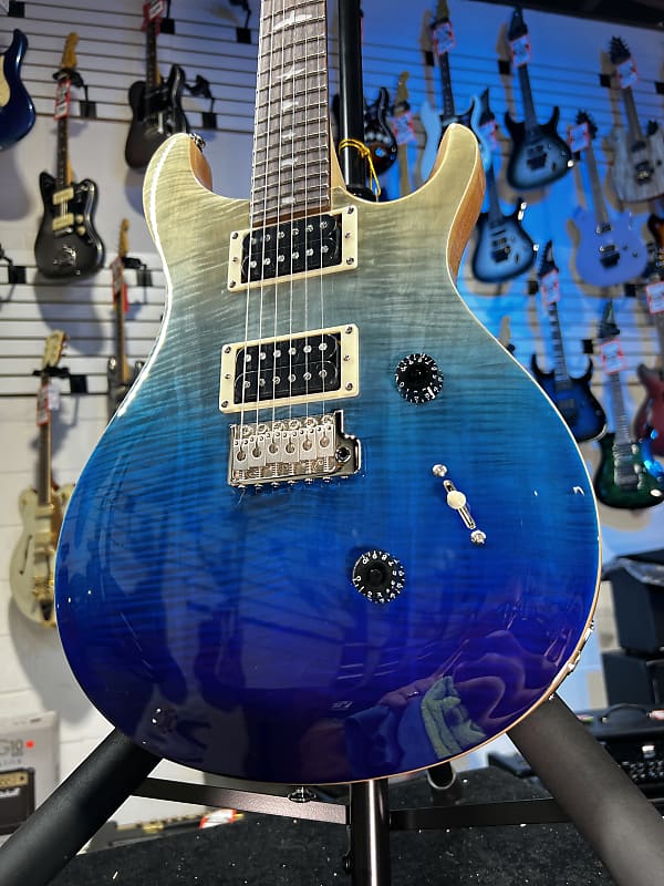 PRS SE Custom 24 Electric Guitar - Blue Fade Auth Deal Free Ship! 722