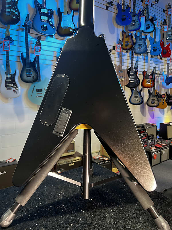 Epiphone Flying V Prophecy Electric Guitar - Aged Jet Black Metallic Auth Deal! 418 GET PLEK’D!