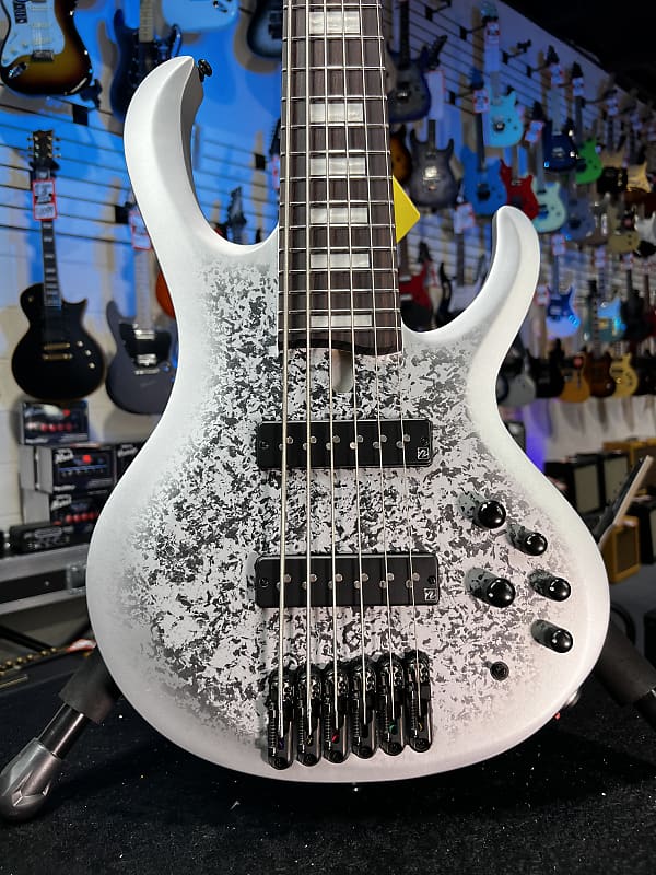 Ibanez 25th-anniversary BTB Standard 6-string Electric Bass - Silver Blizzard Matte GET PLEK'D! 338