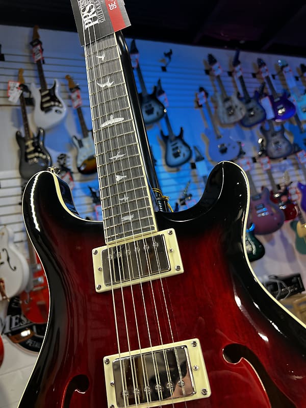 PRS SE Hollowbody Standard Electric Guitar - Fire Red Burst *FREE PLEK WITH PURCHASE* 261 GET PLEK’D!