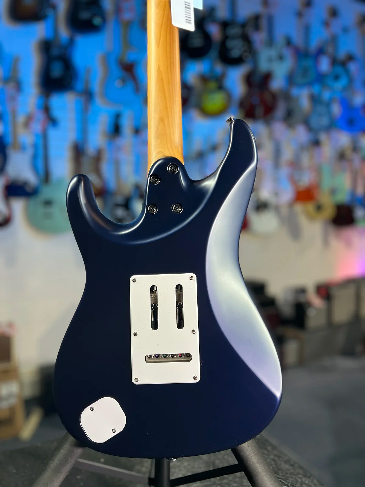 Ibanez Prestige AZ2203N Electric Guitar - Dark Tide Blue Flat with Ibanez Case, Get Plek'd! 047
