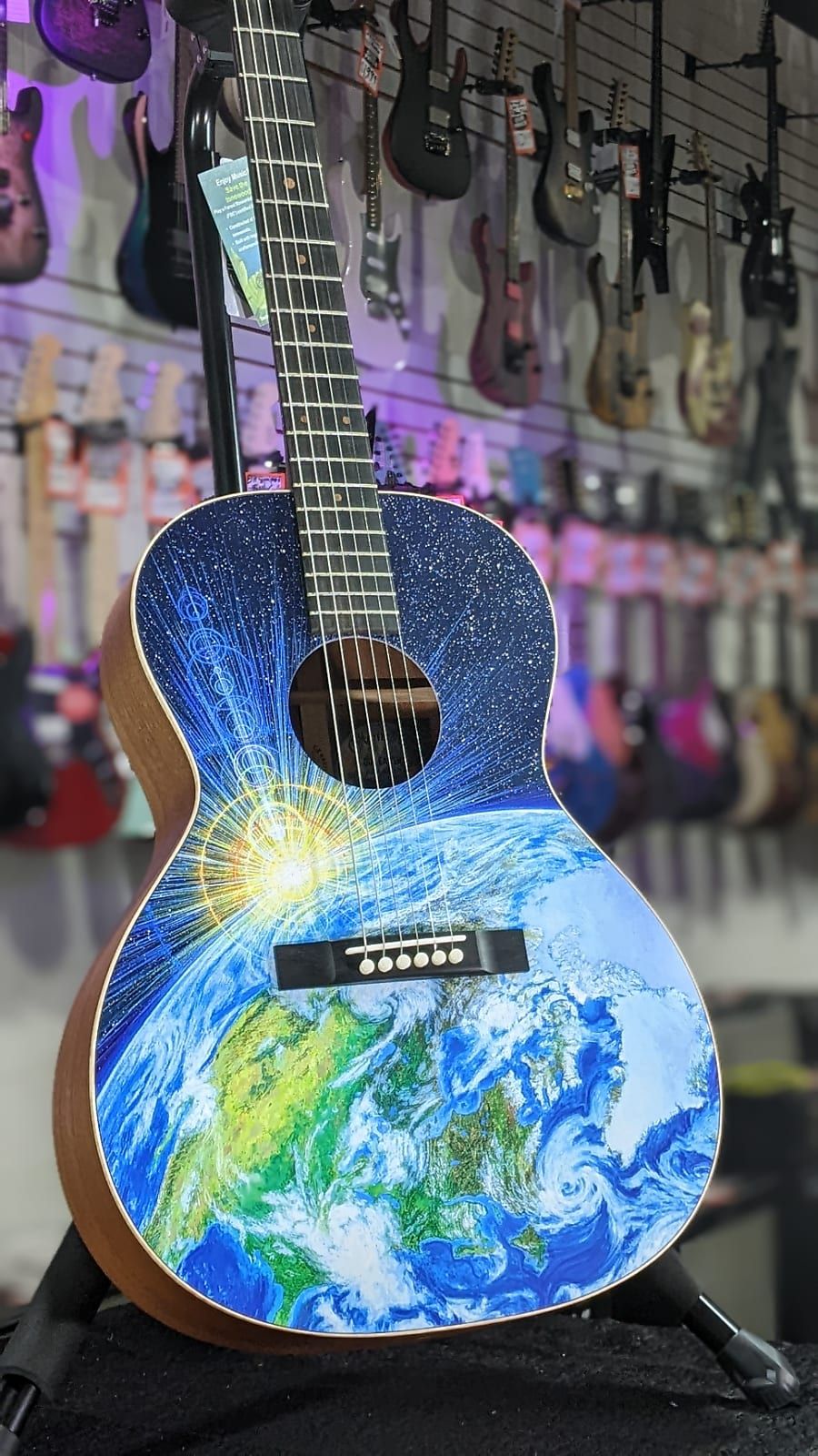 New Martin 00L Earth - Acoustic Guitar, Natura with Earth Graphic, Plek'd Free! 302