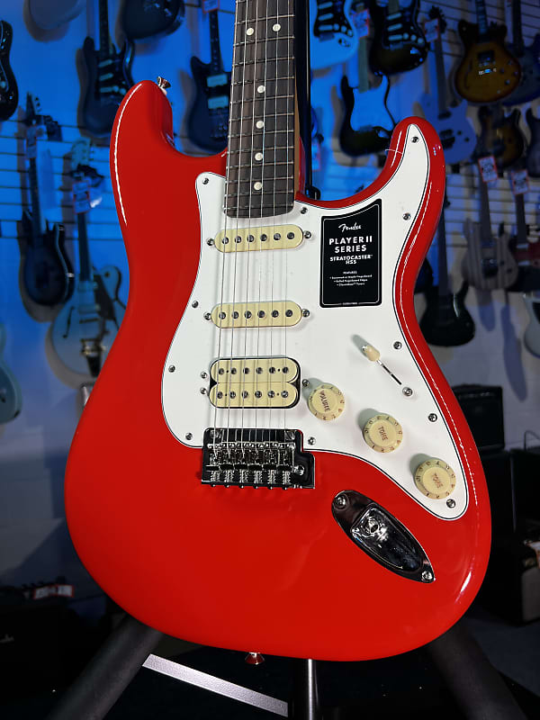 Fender Player II Stratocaster HSS Electric Guitar - Coral Red GET PLEK'D! 572