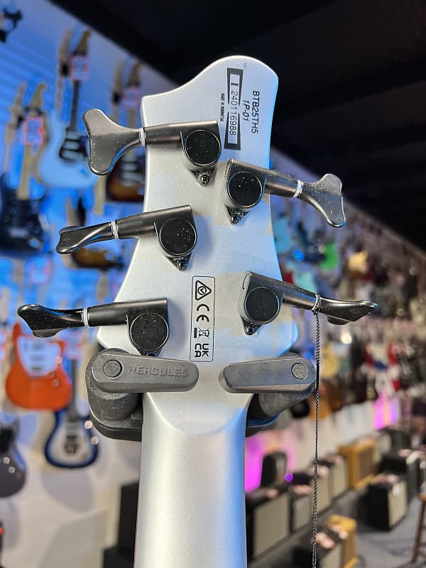 Ibanez 25th-anniversary BTB Standard 6-string Electric Bass - Silver Blizzard Matte GET PLEK'D! 988