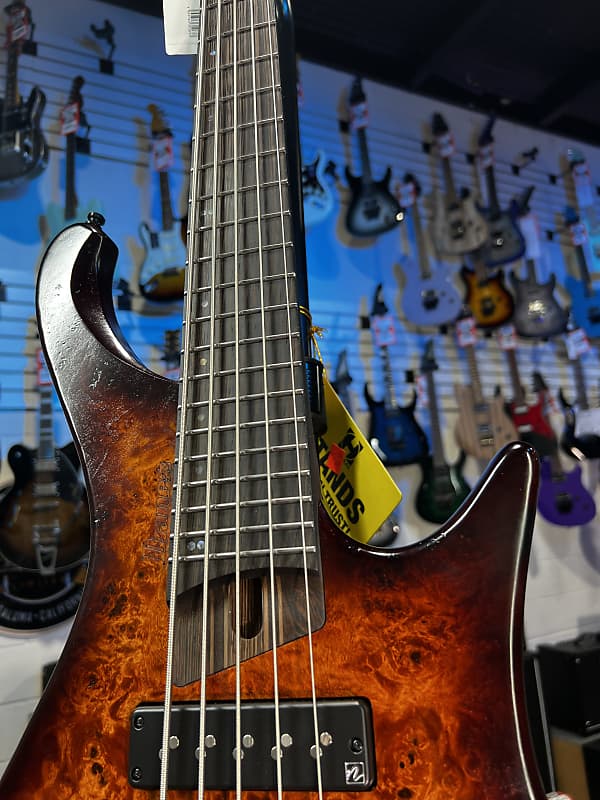 Ibanez EHB Ergonomic Headless 5-string Bass Guitar - Dragon Eye Burst Low Gloss GET PLEK'D! 422