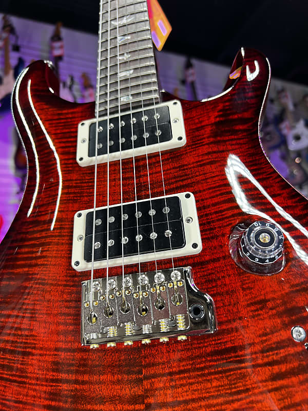 PRS Custom 24 with Pattern Thin Neck in *Custom Color* Red Tiger w/OHSC Auth Deal Free Shipping! #847 GET PLEK�D!